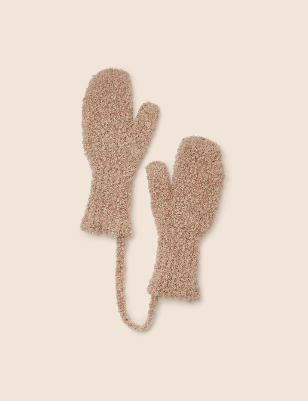 Boucle Knitted Mittens 1