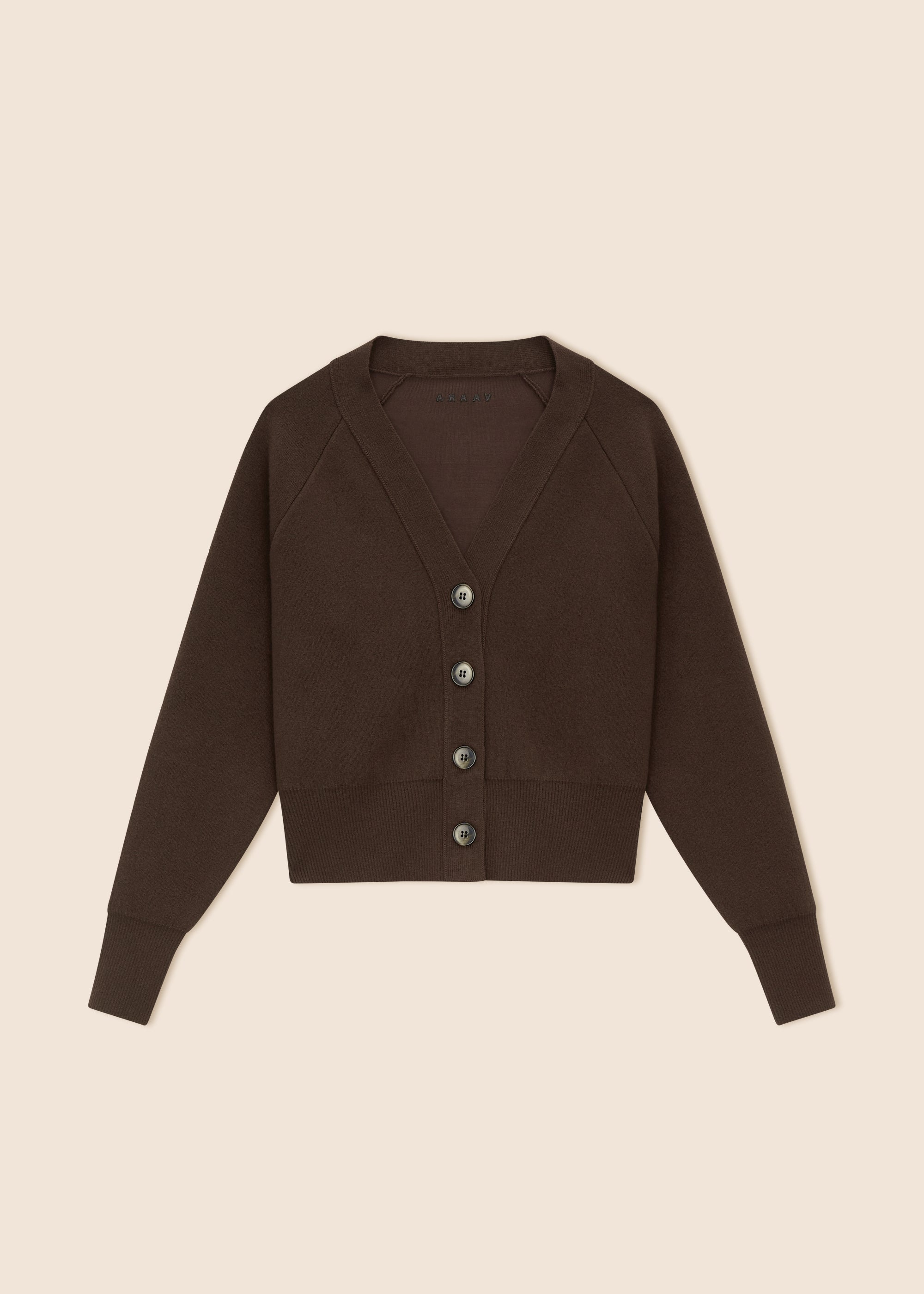 Women's Italian Knit Cardigan in Brown | VAARA