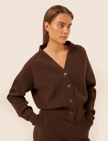 Piemonte L/s Knit Cardigan - Walnut main image 1